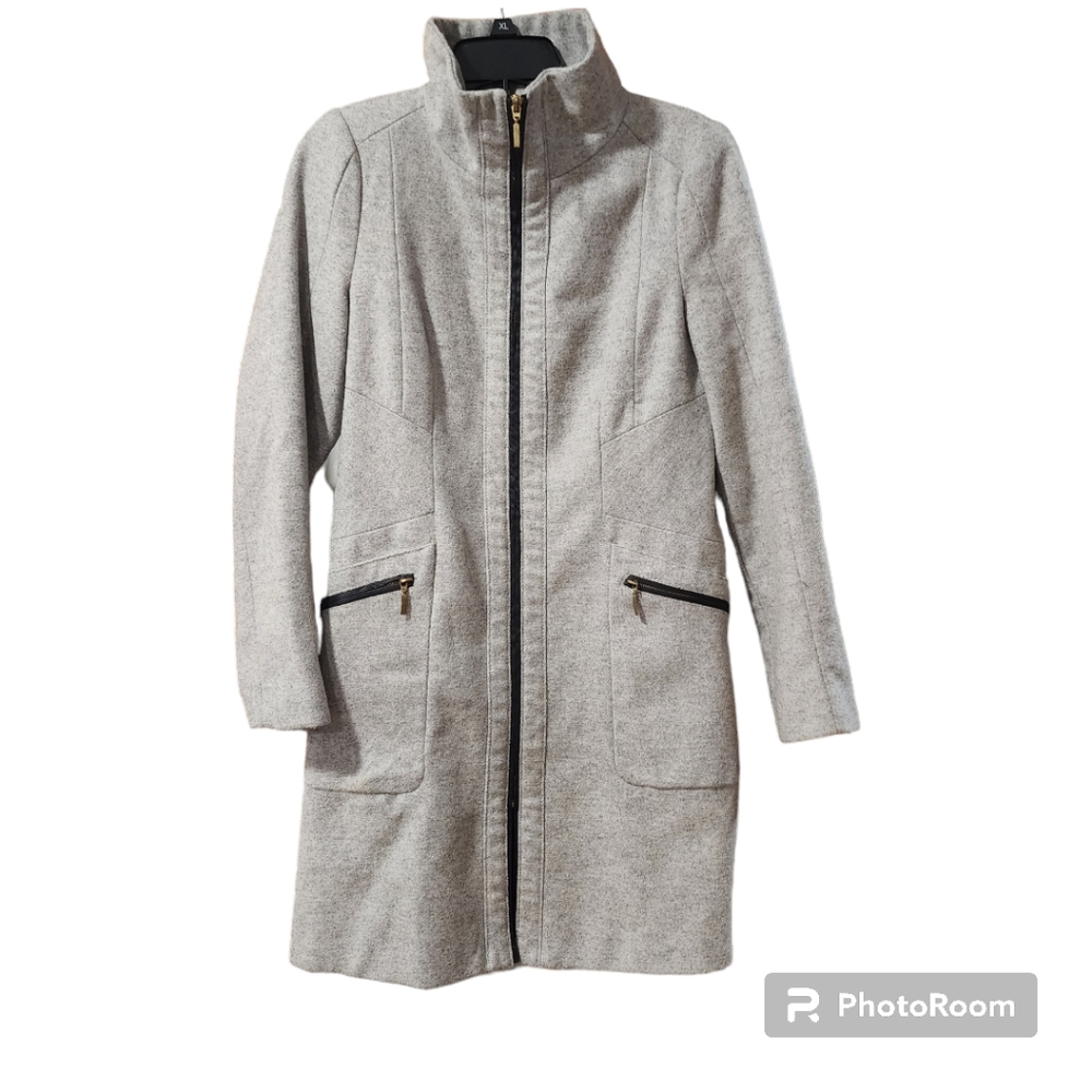 Zara Basic Large Grey Wool Jacket - image 1